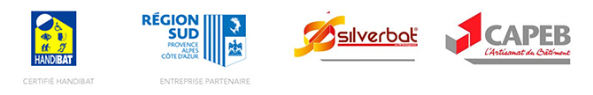 Certifications Handibat, Silverbat, CAPEB et Région Sud - ACCESS BAIN Antibes